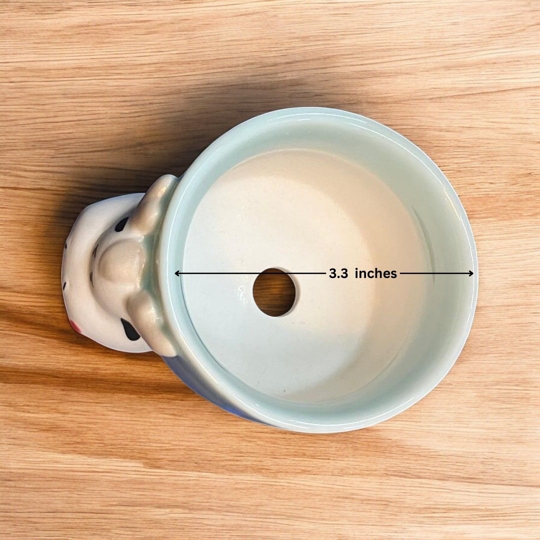 Cow Face Mug Shape Ceramic Planter