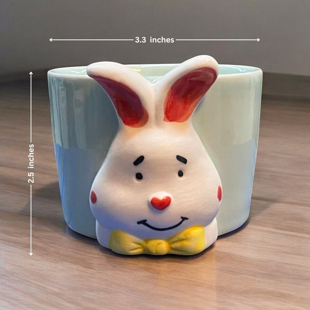 Rabbit Face Shape Mug Planter