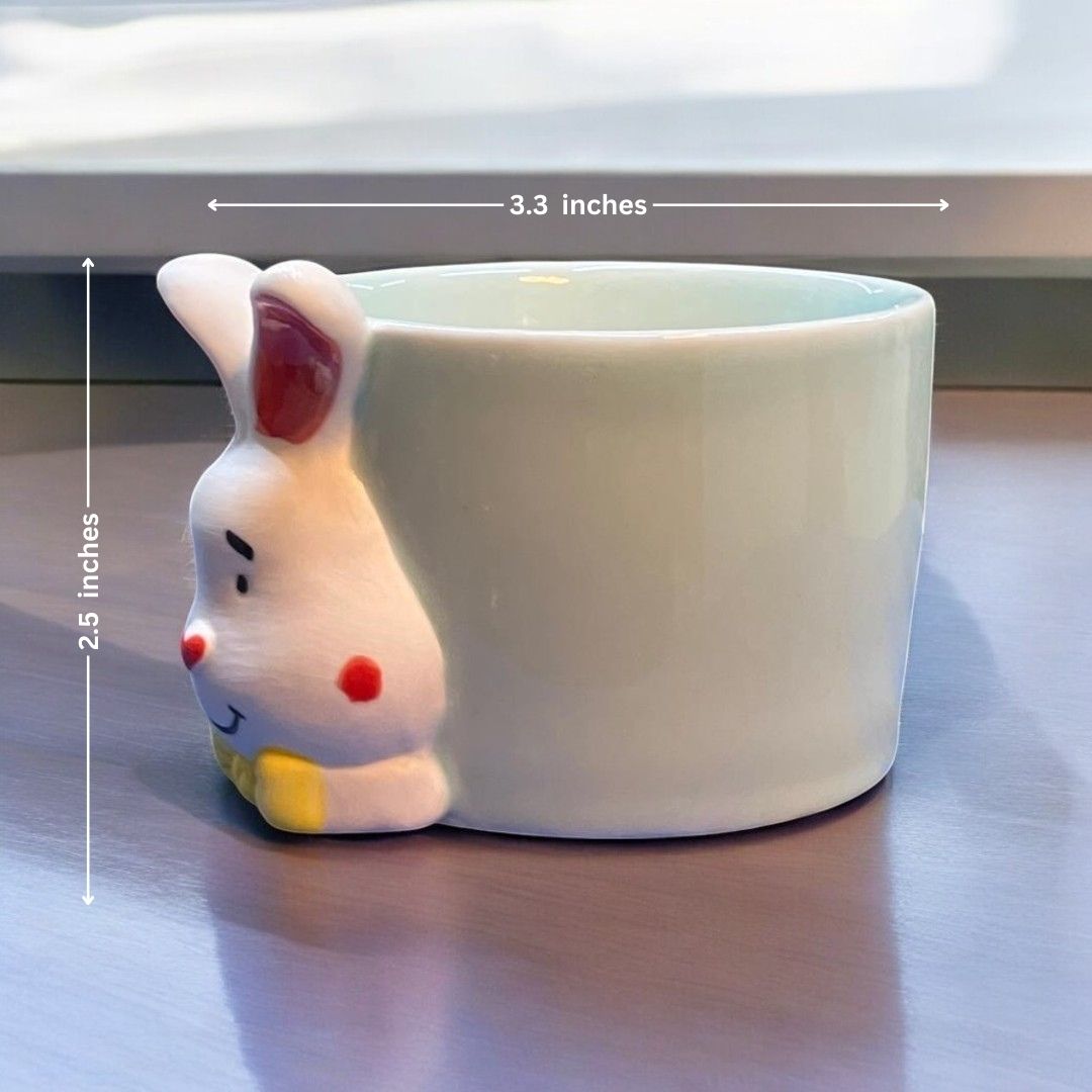 Rabbit Face Shape Mug Planter
