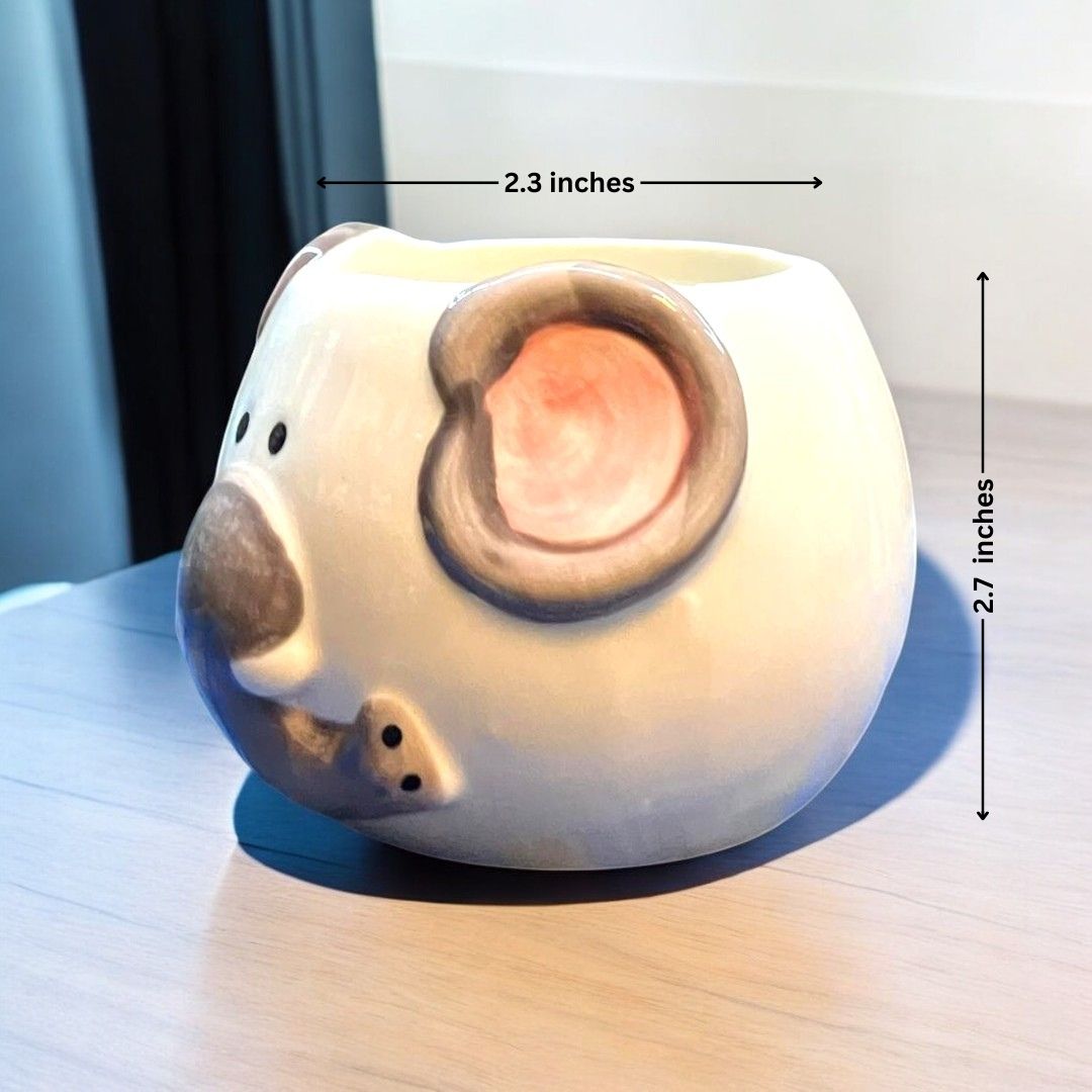 Elephant Face Shape Ceramic Planter