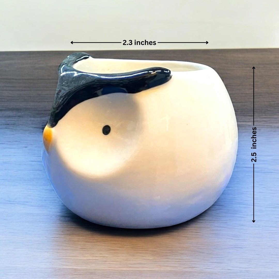 Owl Face Shape Ceramic Planter