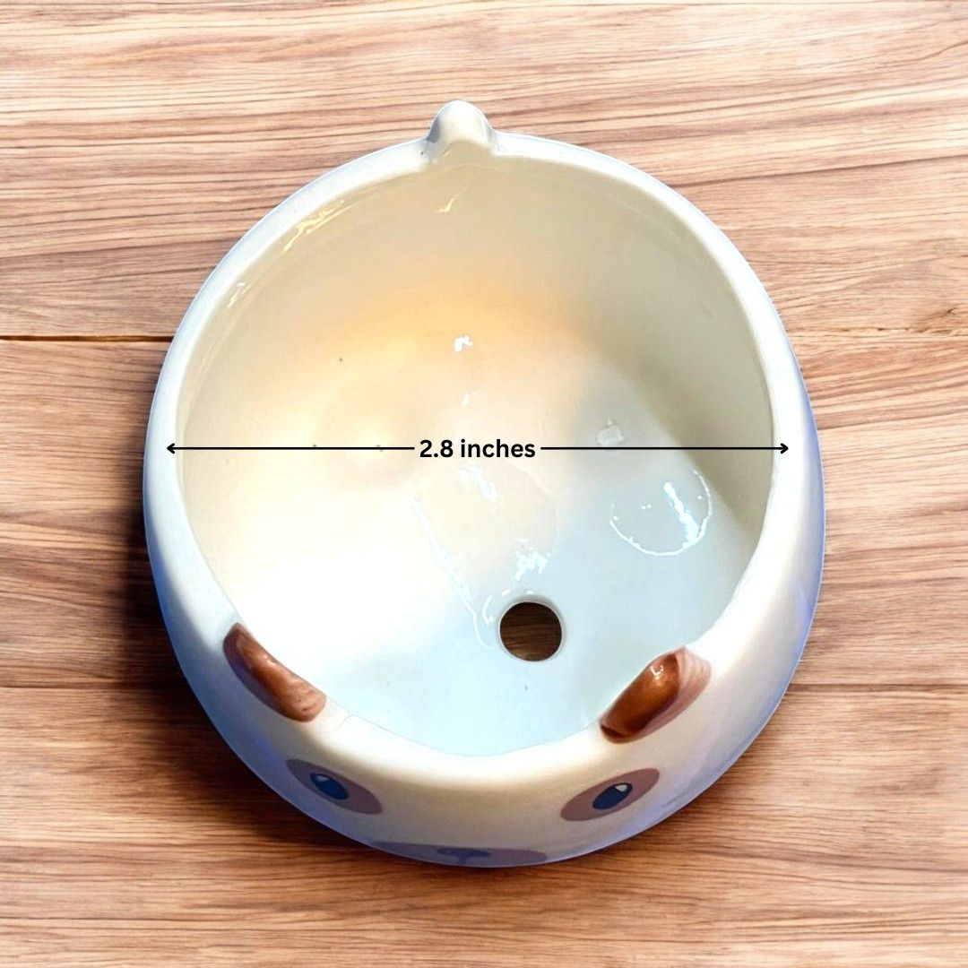 Dog Face Shape Ceramic Planter with Legs