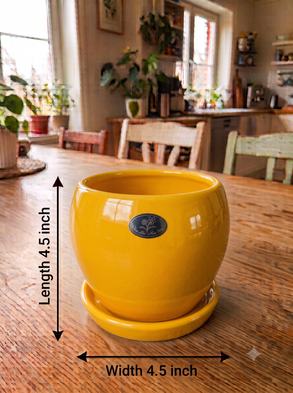 Apple Planter - Classic in Yellow