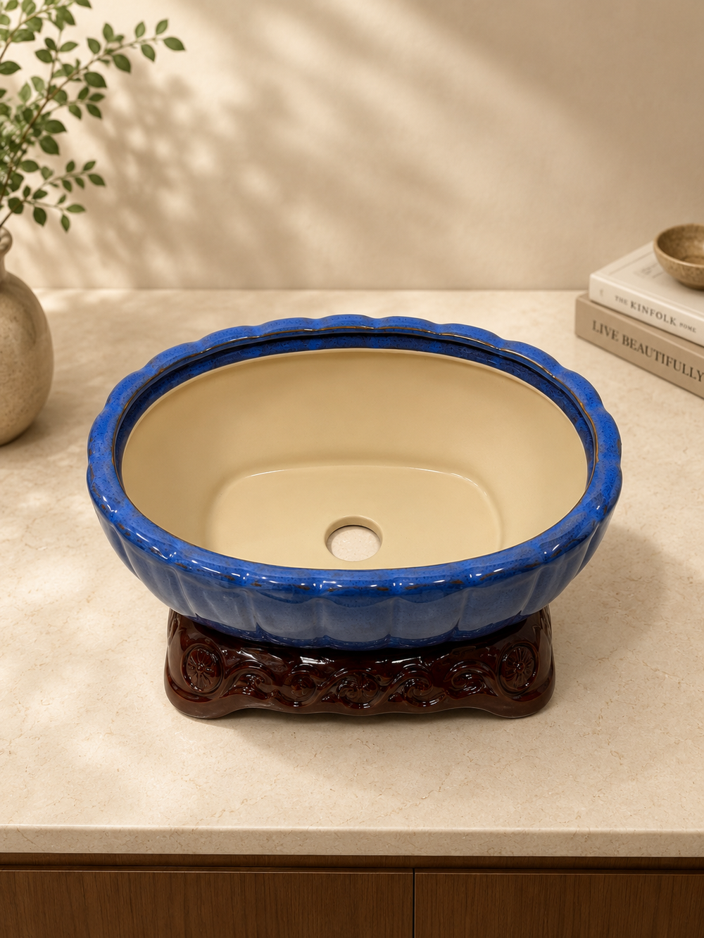 Azure Crest Bonsai Planter