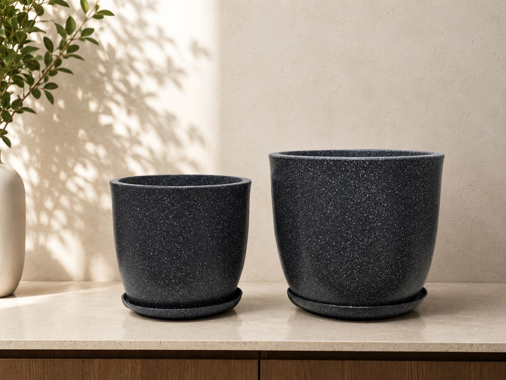 Midnight Luxe Fiber Planter