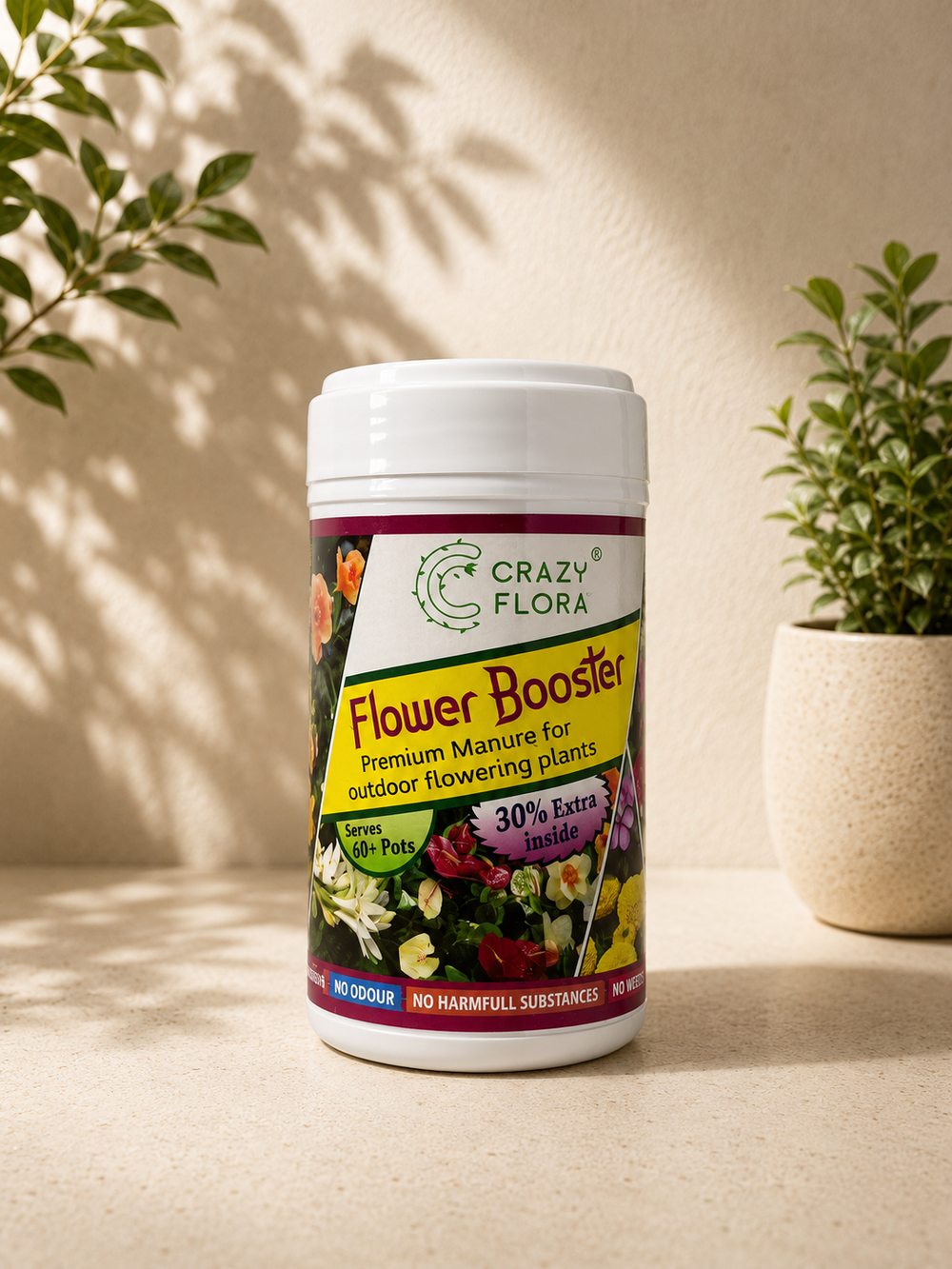 CrazyFlora Flower Booster – 500g Premium Plant Manure for Flowering Plants