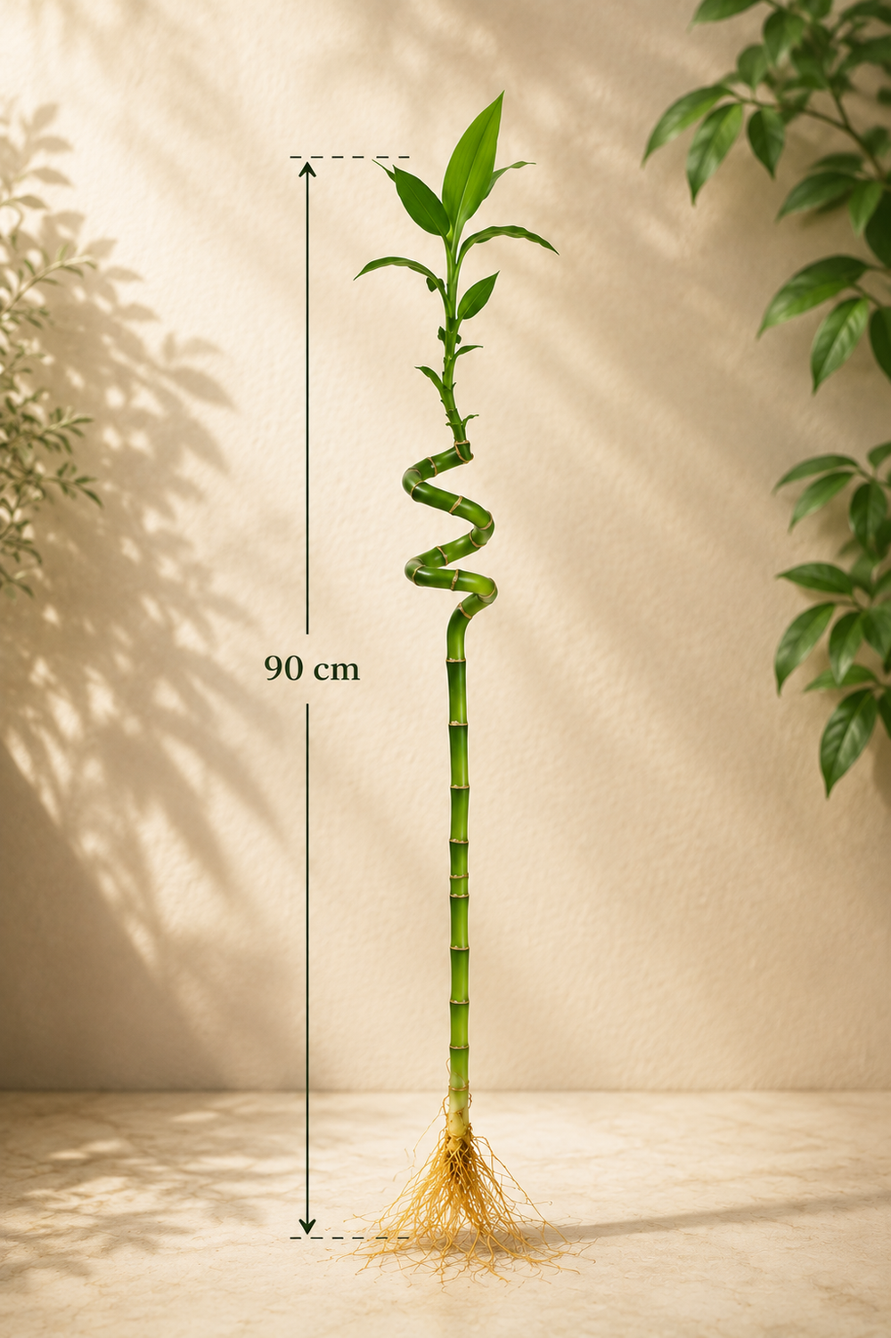 Feng Shui Spiral Lucky Bamboo Plant - 90 cm