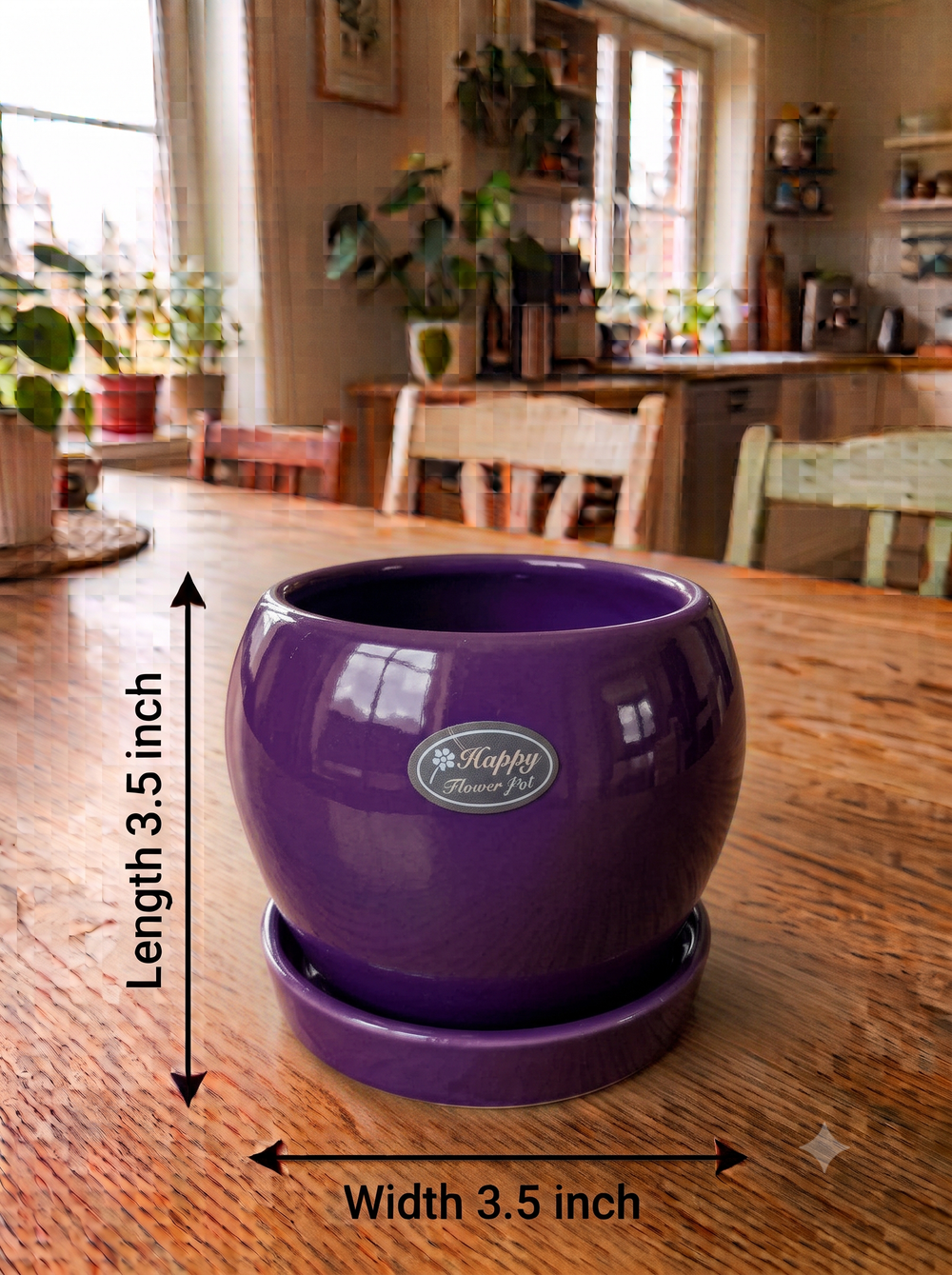 Apple Planter - Petite in Purple