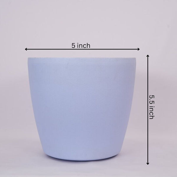 Polygon Green Plastic Round decorative planter pot