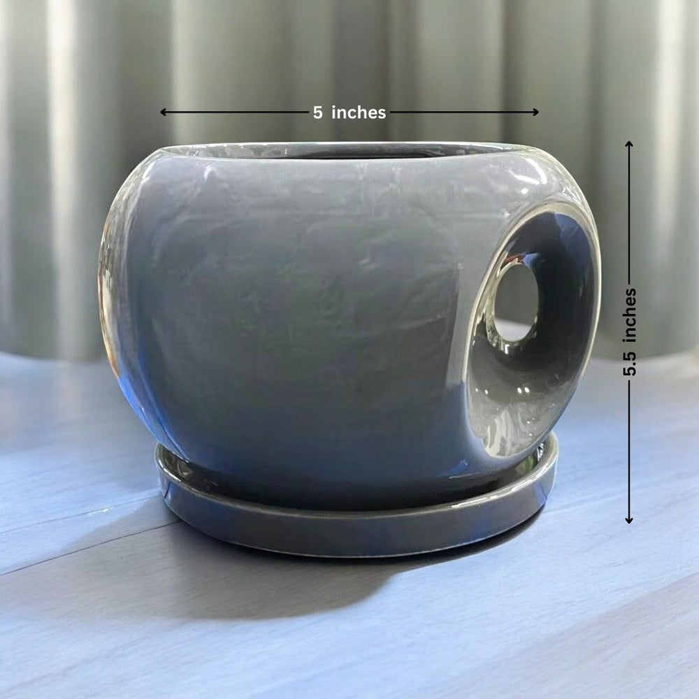 Apple pot with handle and tray