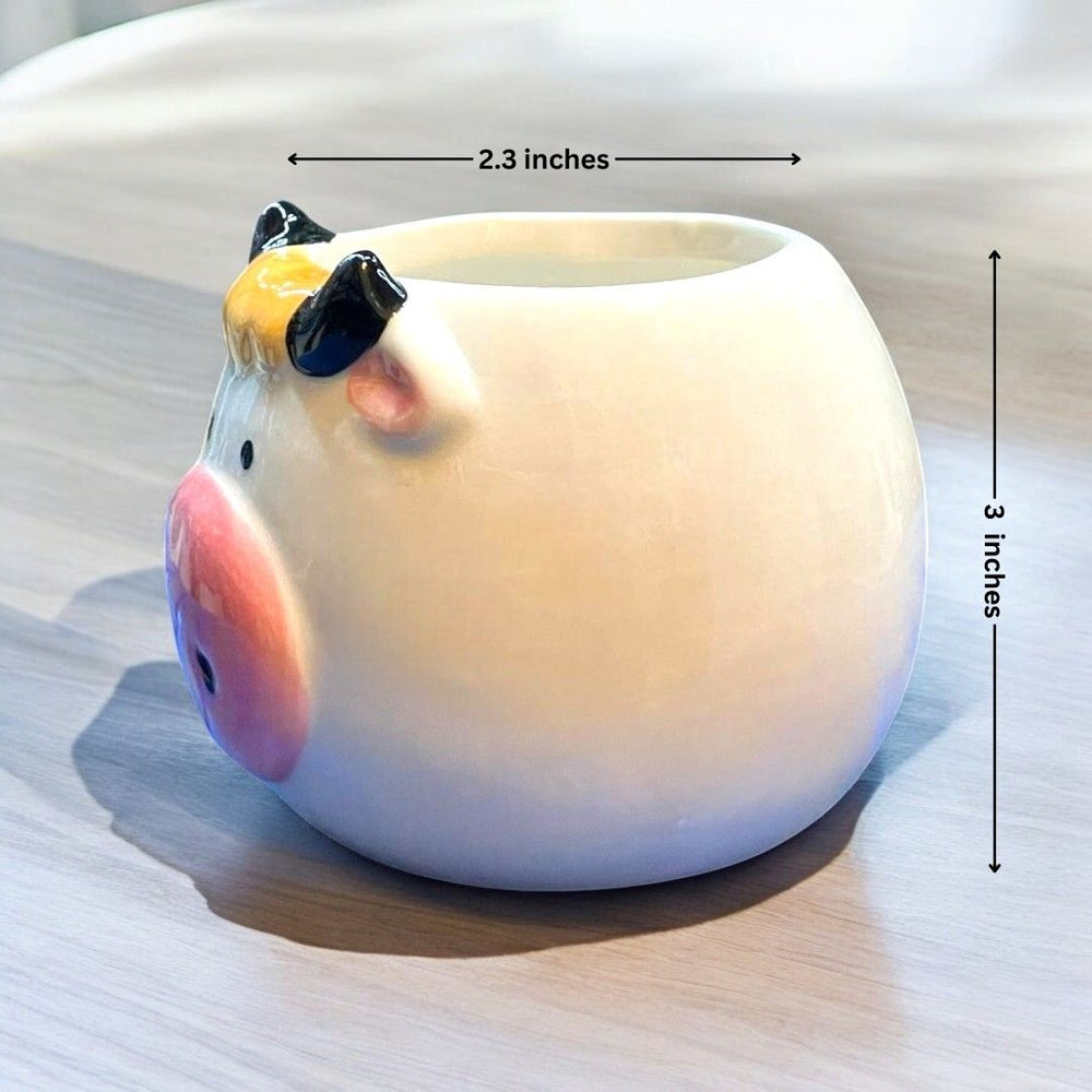 Cow Face Shape Ceramic Planter and Plan