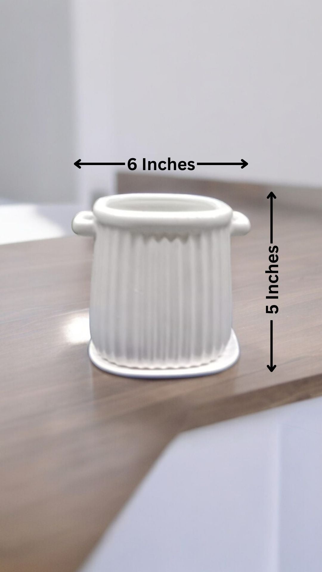 Ceramic Handle Pot with Tray