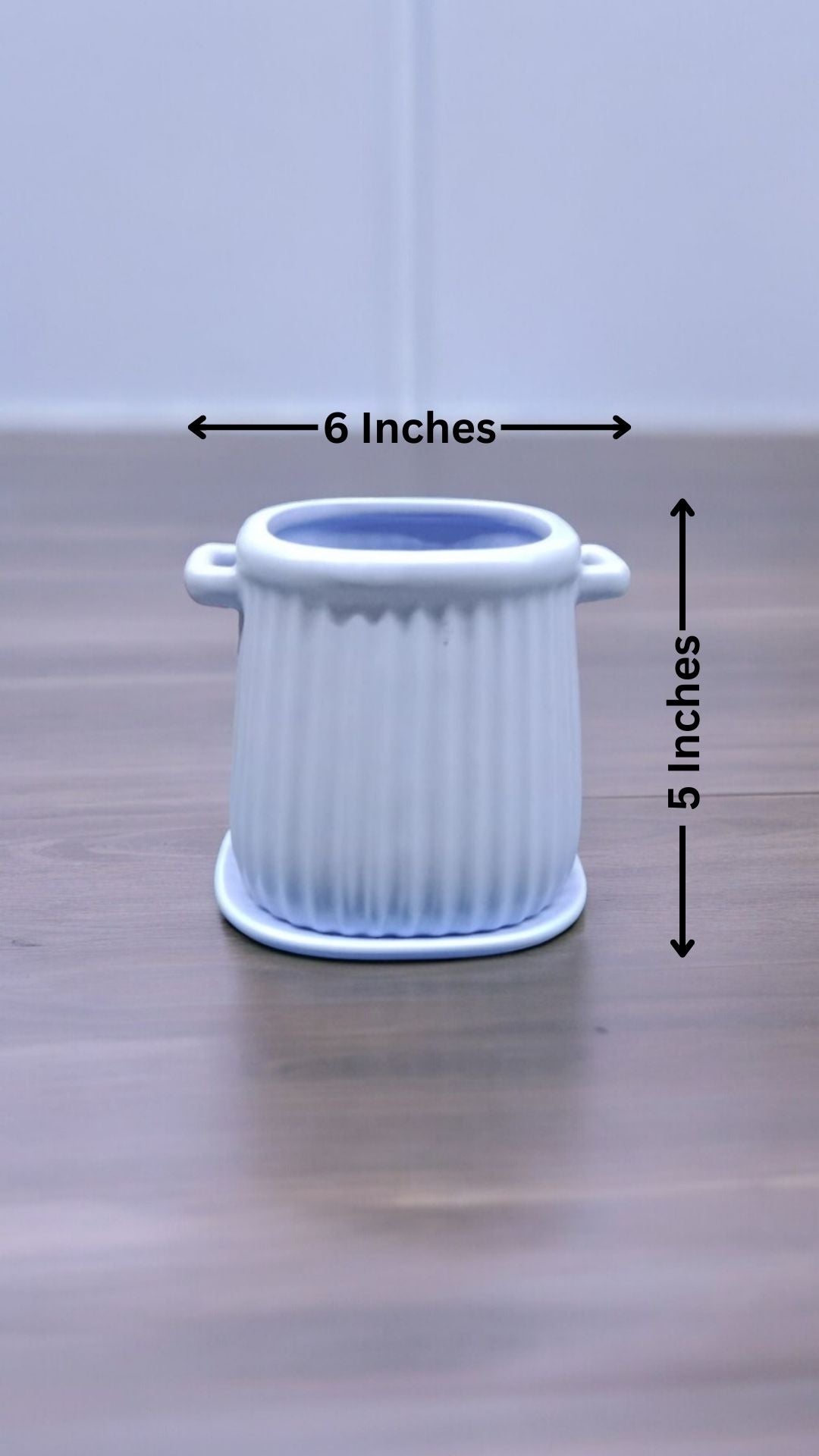 Ceramic Handle Pot with Tray