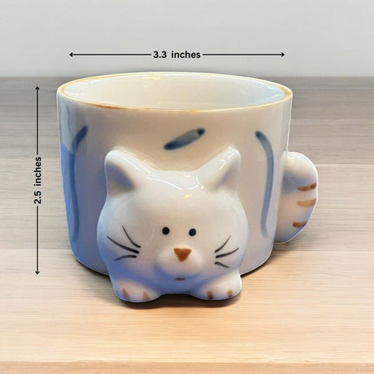 cat design mug Shape Ceramic Planter