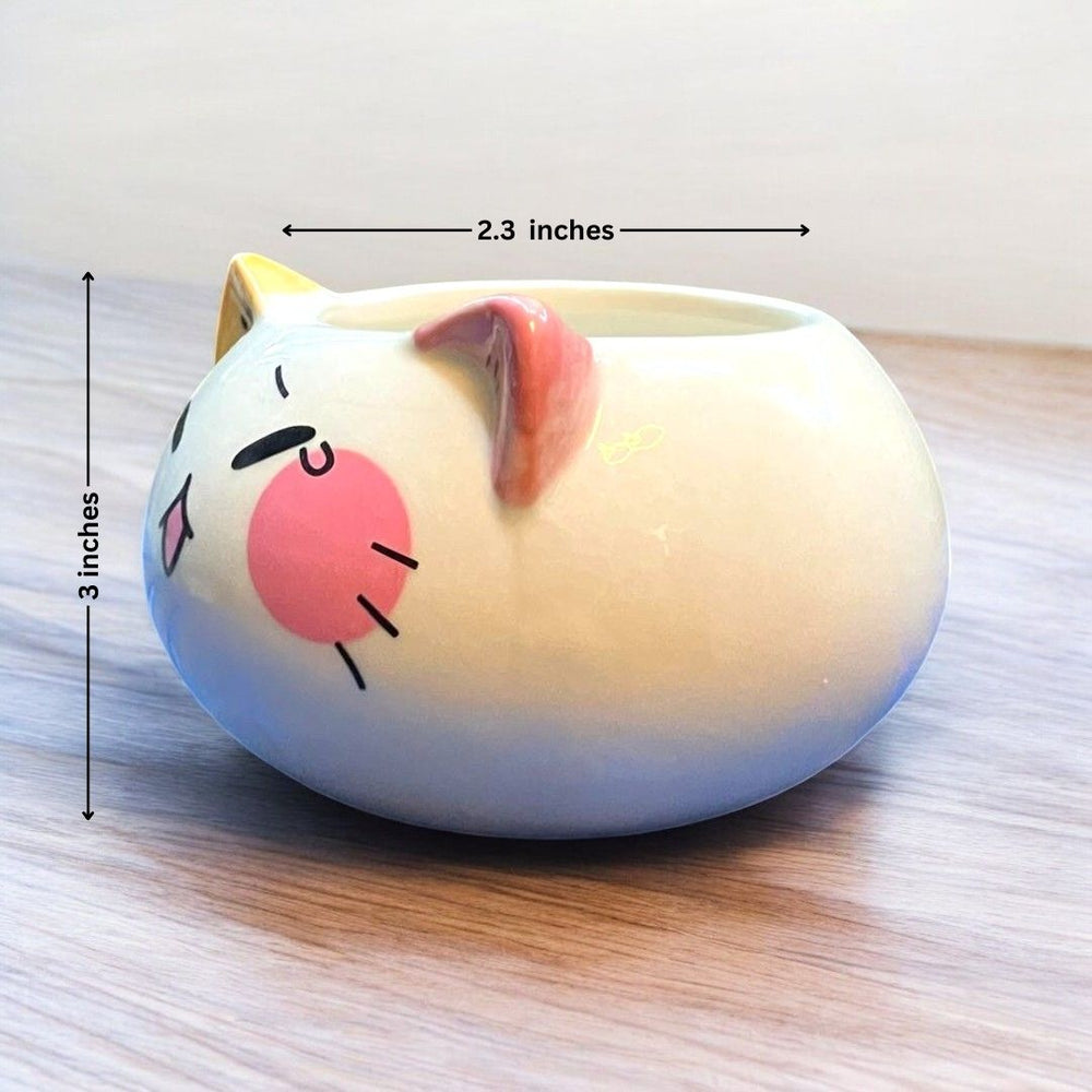 Cat Face Shape Ceramic Planter