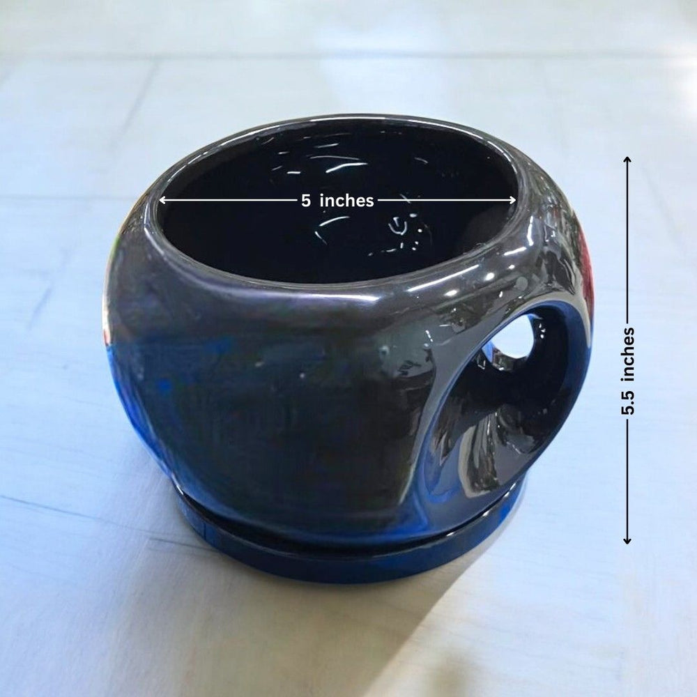 Apple pot with handle and tray