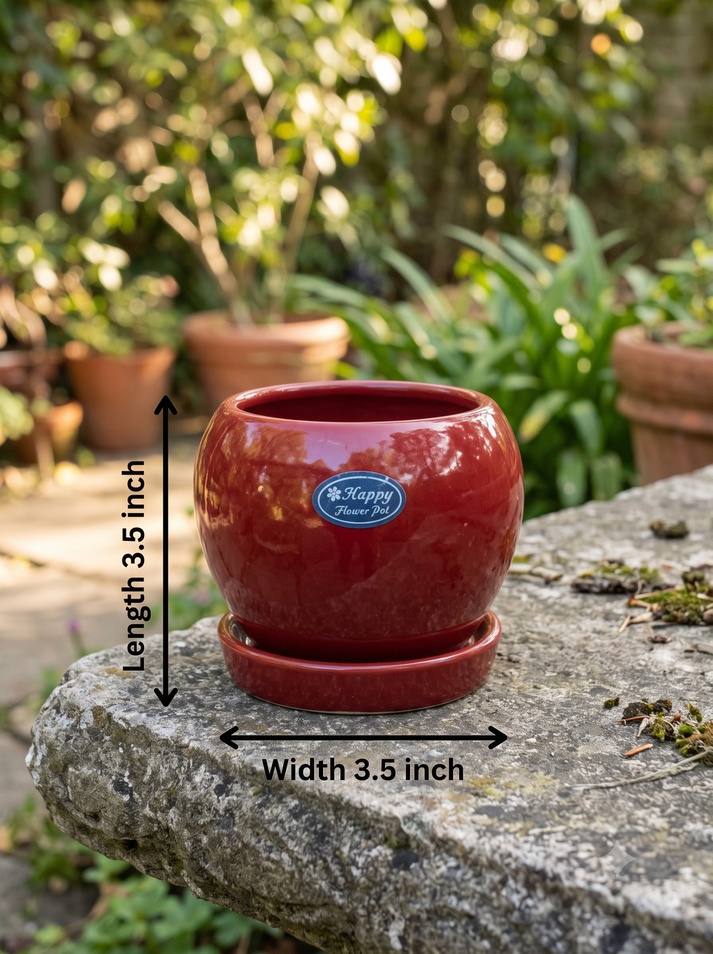 Apple Planter - Petite in Red