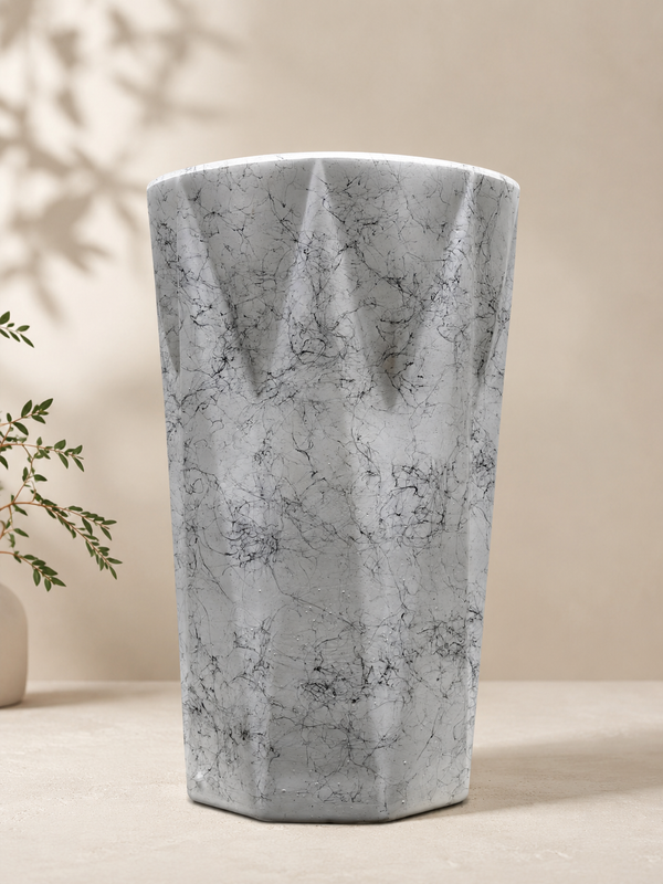 Designer White Ceramic Planter (Large)