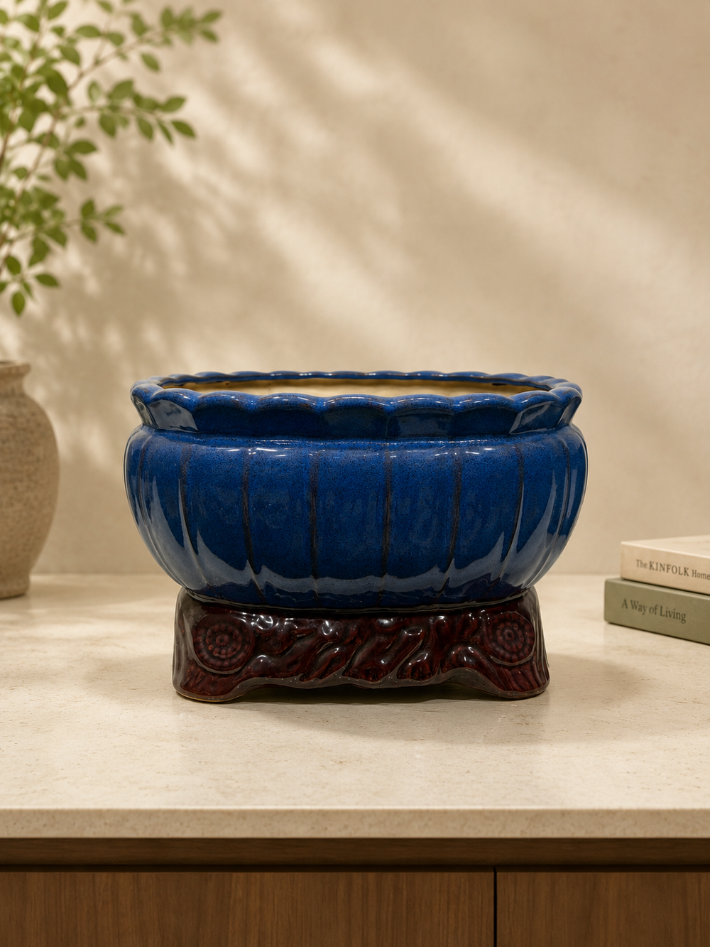 Azure Crest Bonsai Planter