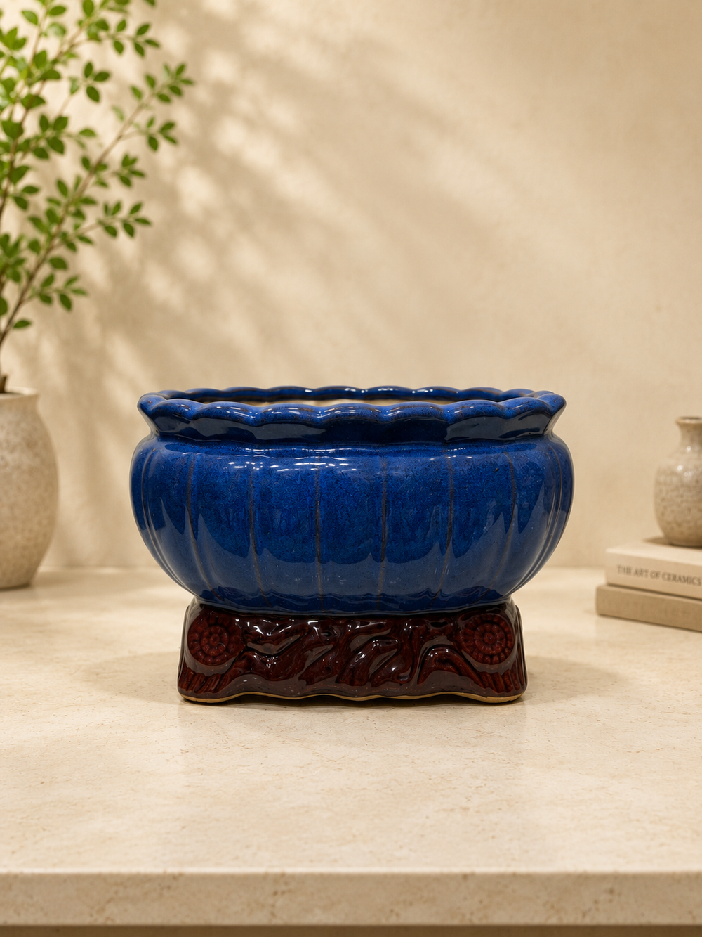 Azure Crest Bonsai Planter
