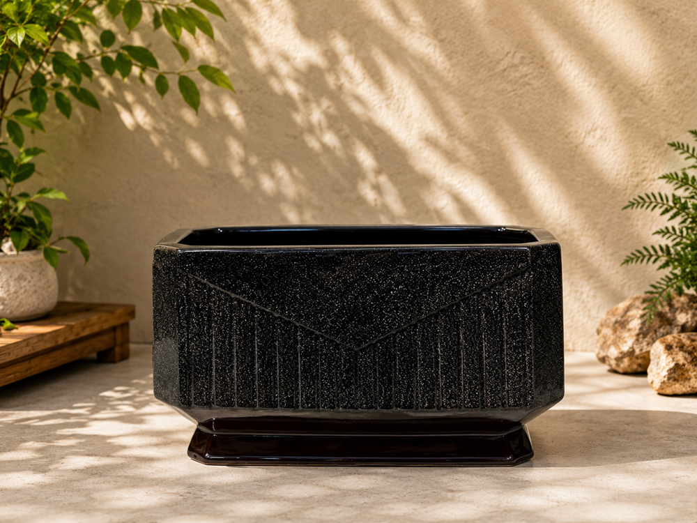 Kyoto Noir Ceramic Bonsai Planter