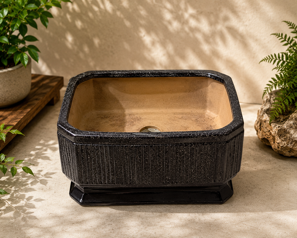 Kyoto Noir Ceramic Bonsai Planter