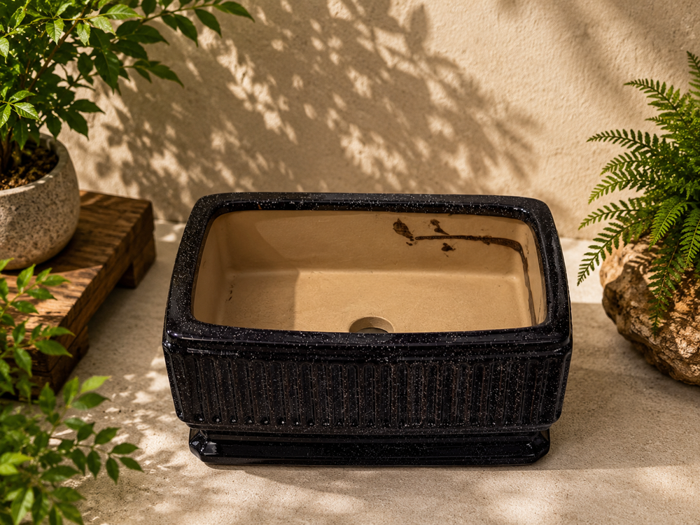 Kyoto Noir Ceramic Bonsai Planter