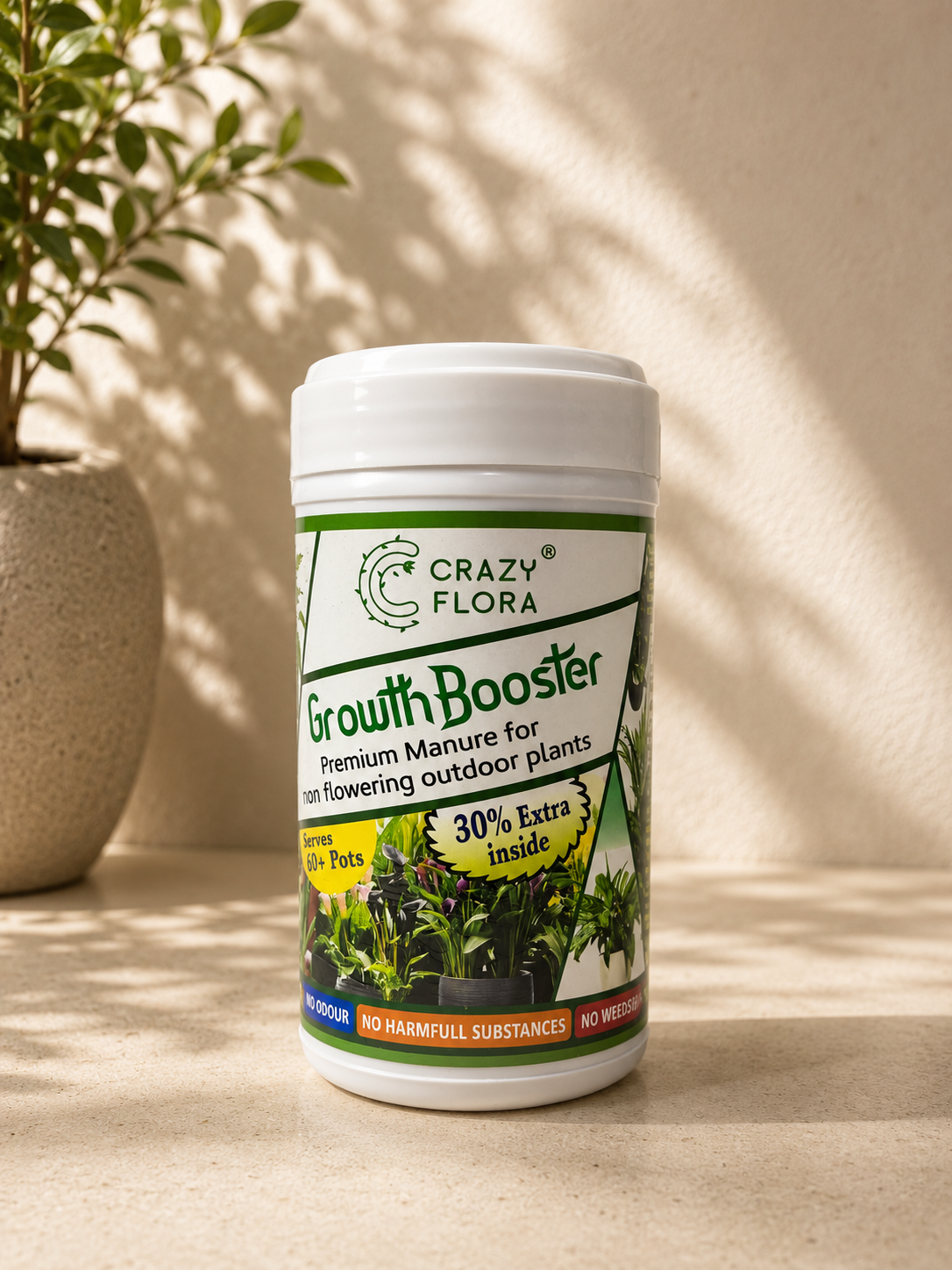 CrazyFlora Growth Booster – 500 g Premium Plant Manure for Indoor & Outdoor Plants