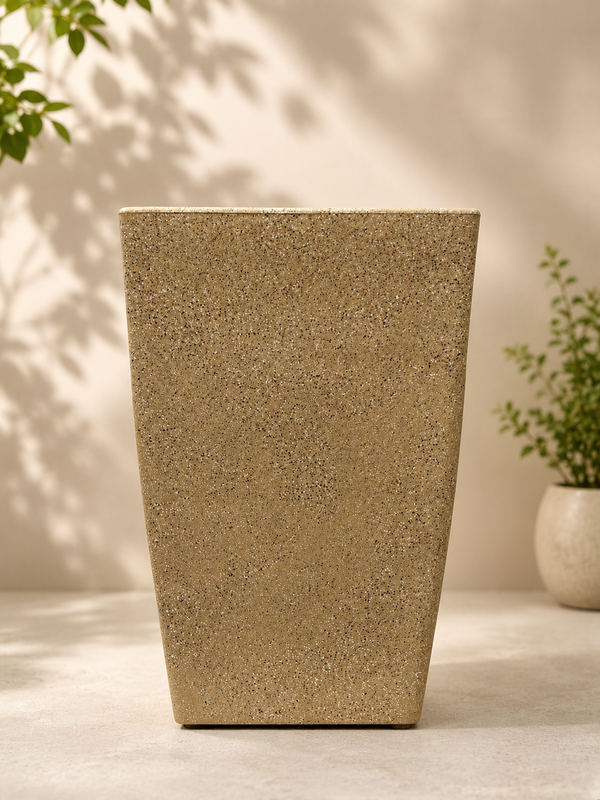 Vertex Fiber Planter | Modern Lightweight Outdoor Pot