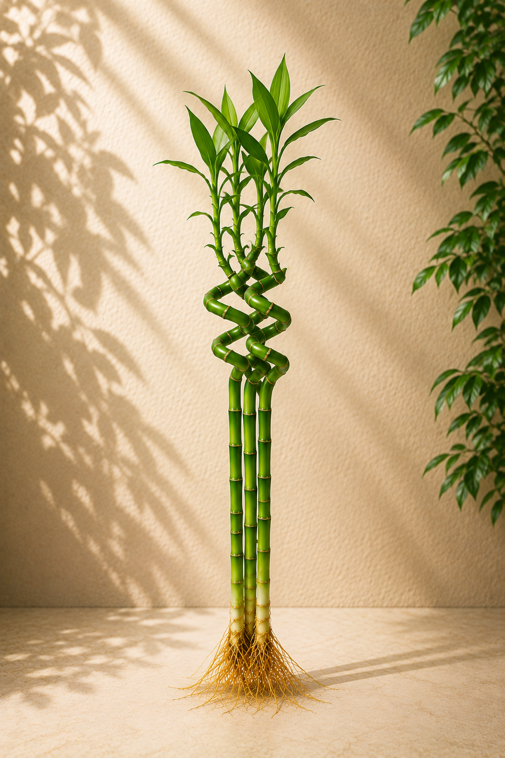 Feng Shui Spiral Lucky Bamboo Plant - 90 cm