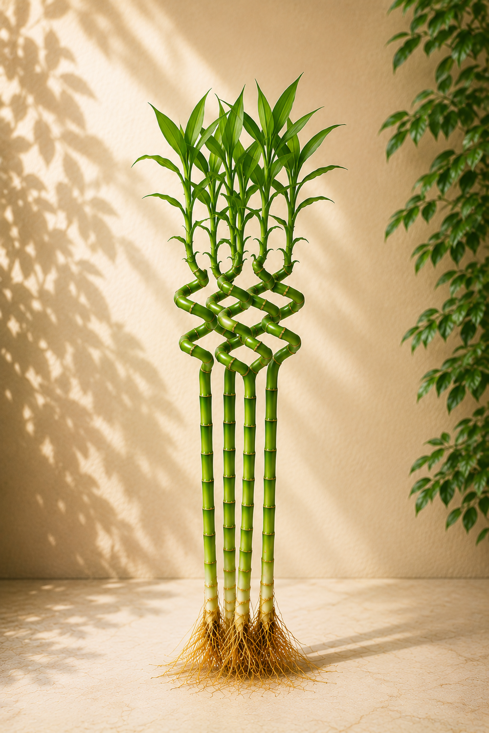 Feng Shui Spiral Lucky Bamboo Plant - 90 cm