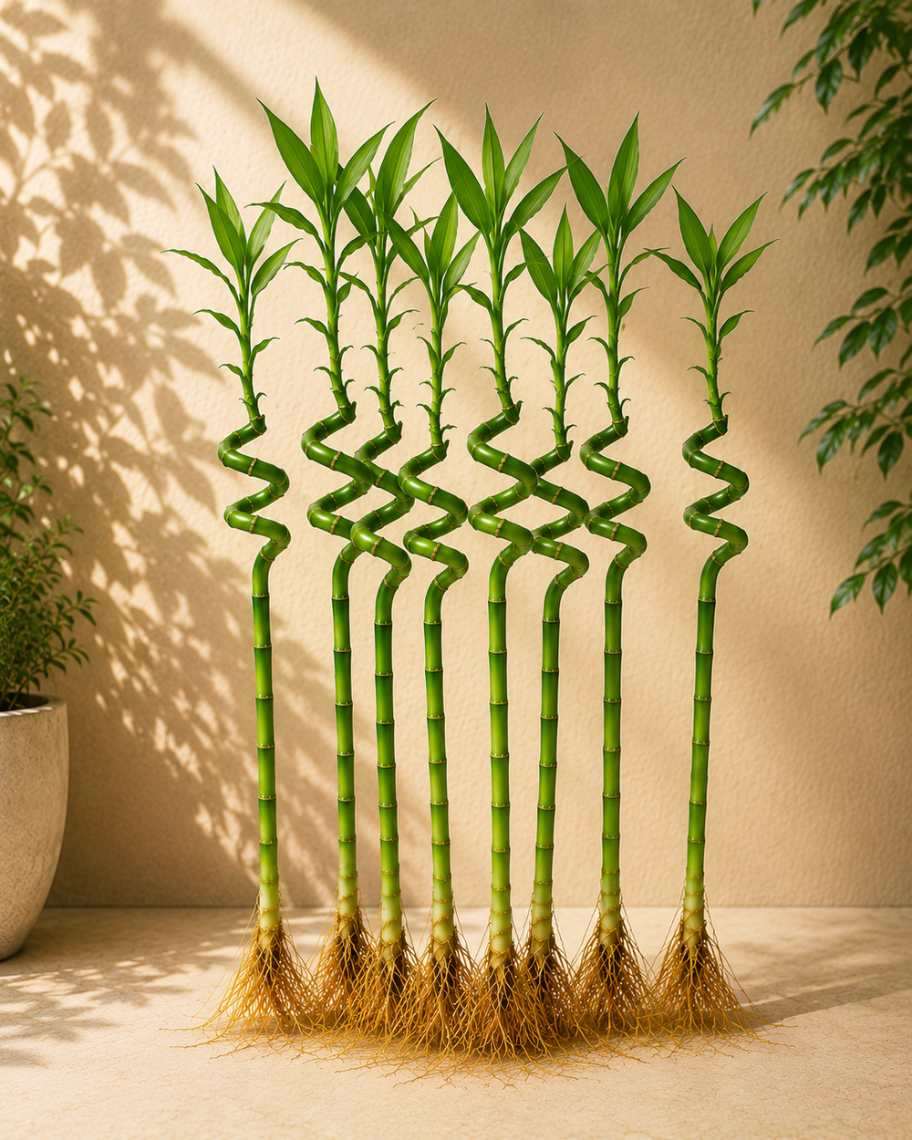 Feng Shui Spiral Lucky Bamboo Plant - 90 cm