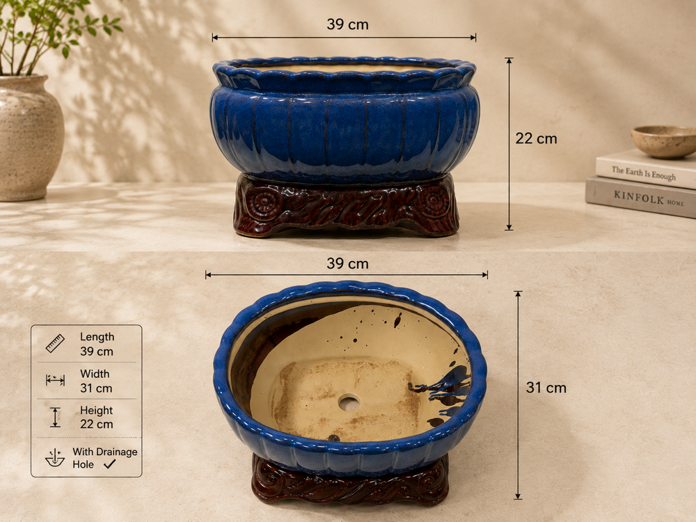 Azure Crest Bonsai Planter