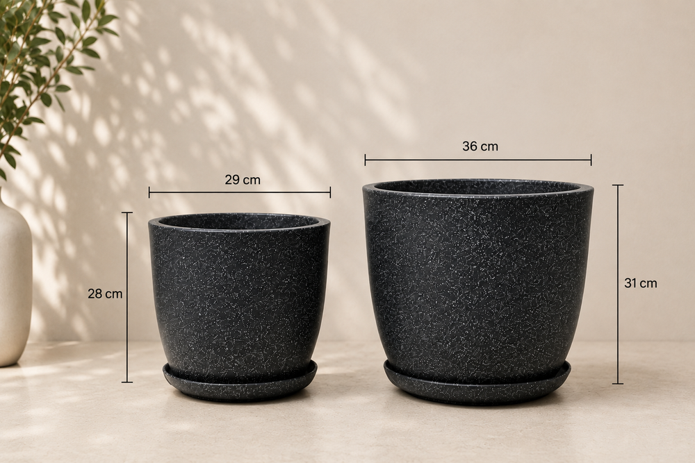 Midnight Luxe Fiber Planter