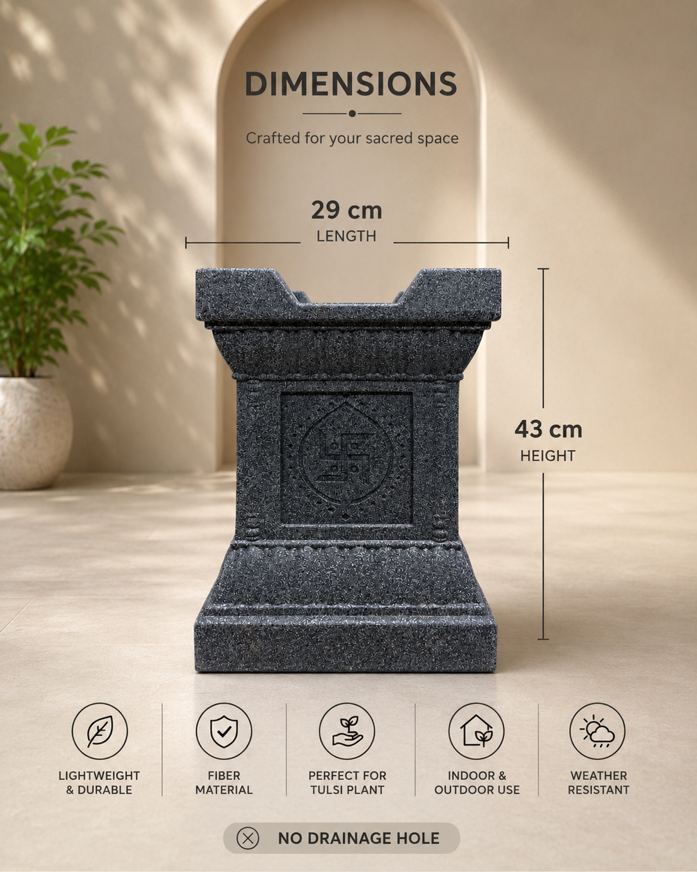 Tulsi Heritage Fiber Planter