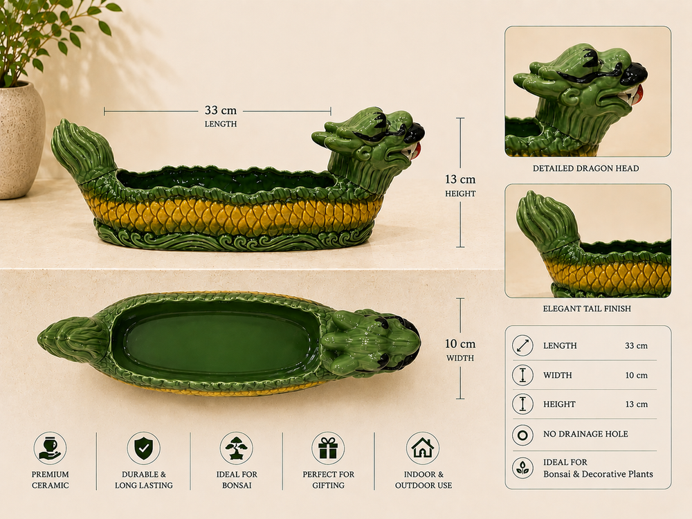 Emerald Dragon Bonsai Planter