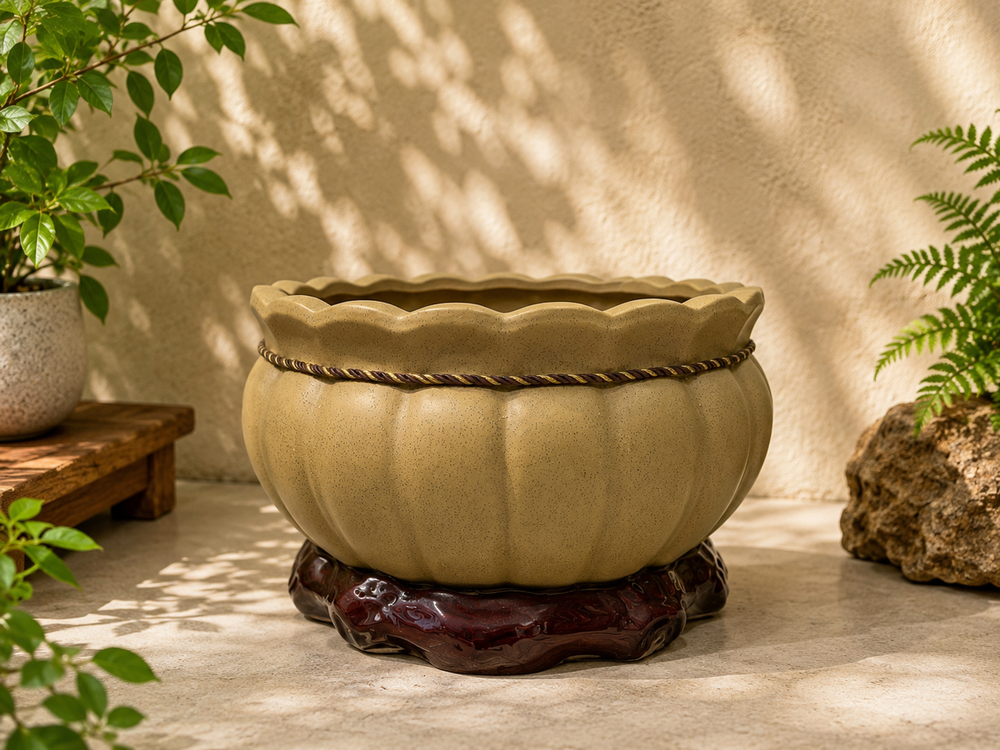 Hasu Round Bonsai Planter