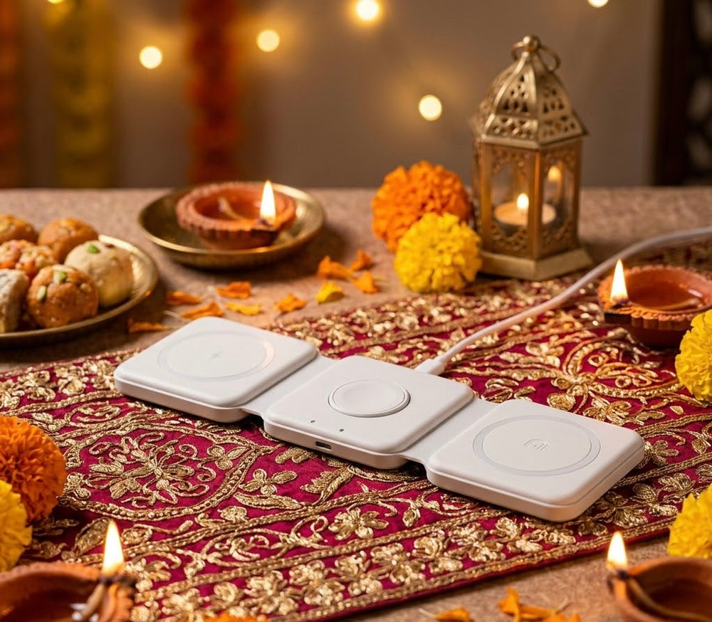 3-in-1 wireless charging pad — CrazyFlora Diwali hamper item