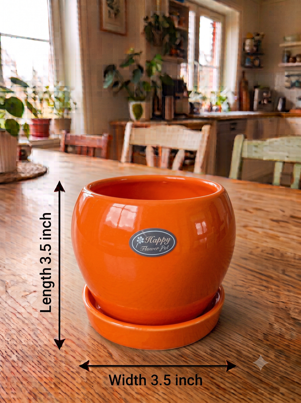 Apple Planter - Petite in Orange