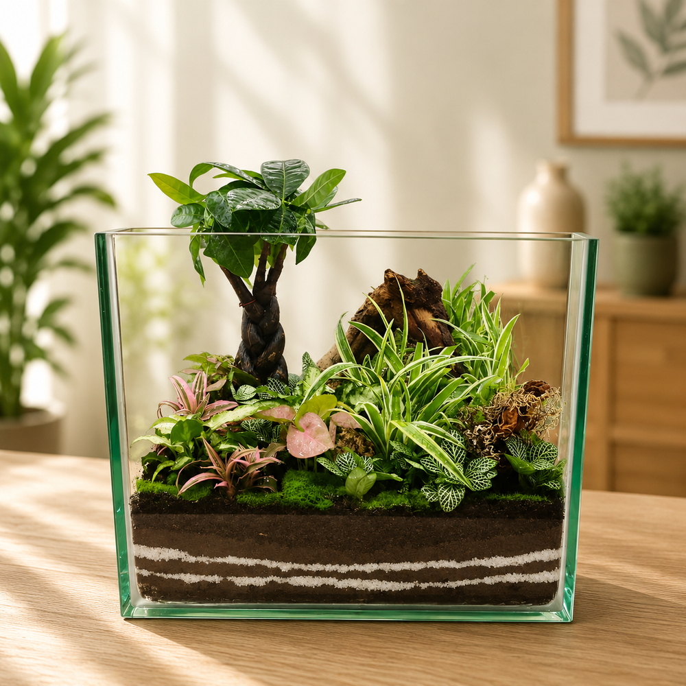 Braided Ficus Woodland Terrarium
